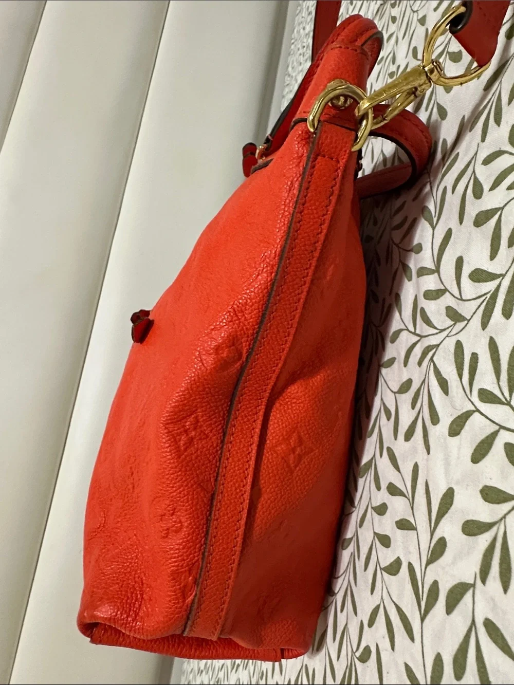 Louis Vuitton Bastille Orange Empreinte Leather